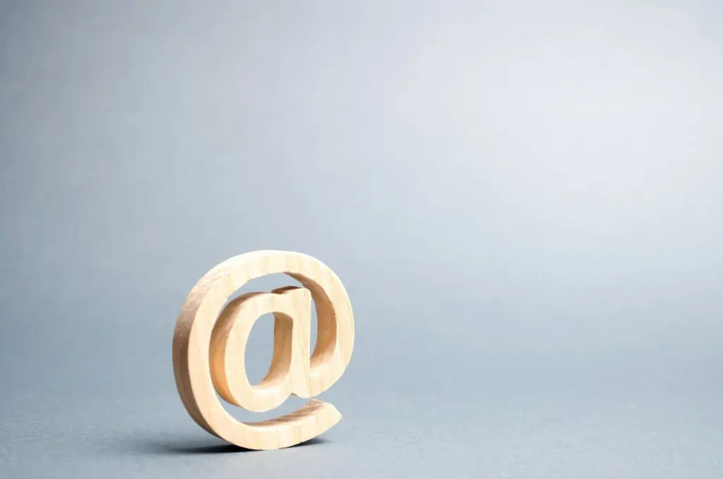 Email icon on gray background